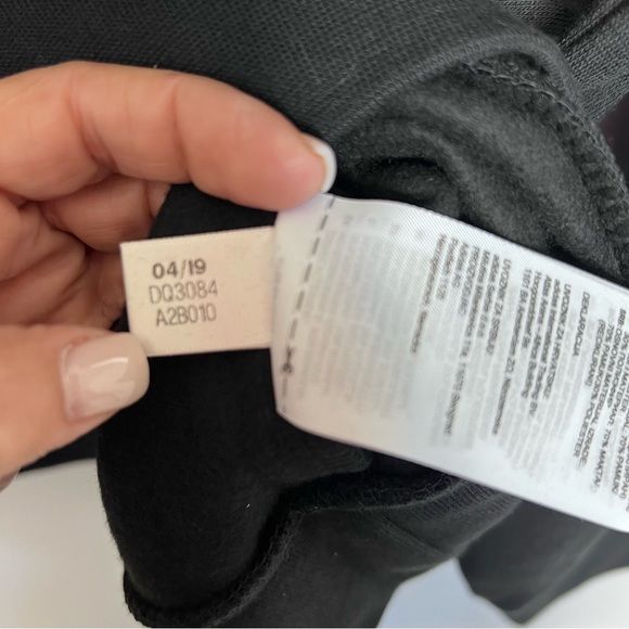 Adidas E 3S Crew FL Round-neck Sweater Unisex Black/White DQ3084 Size Large - Picture 15 of 15